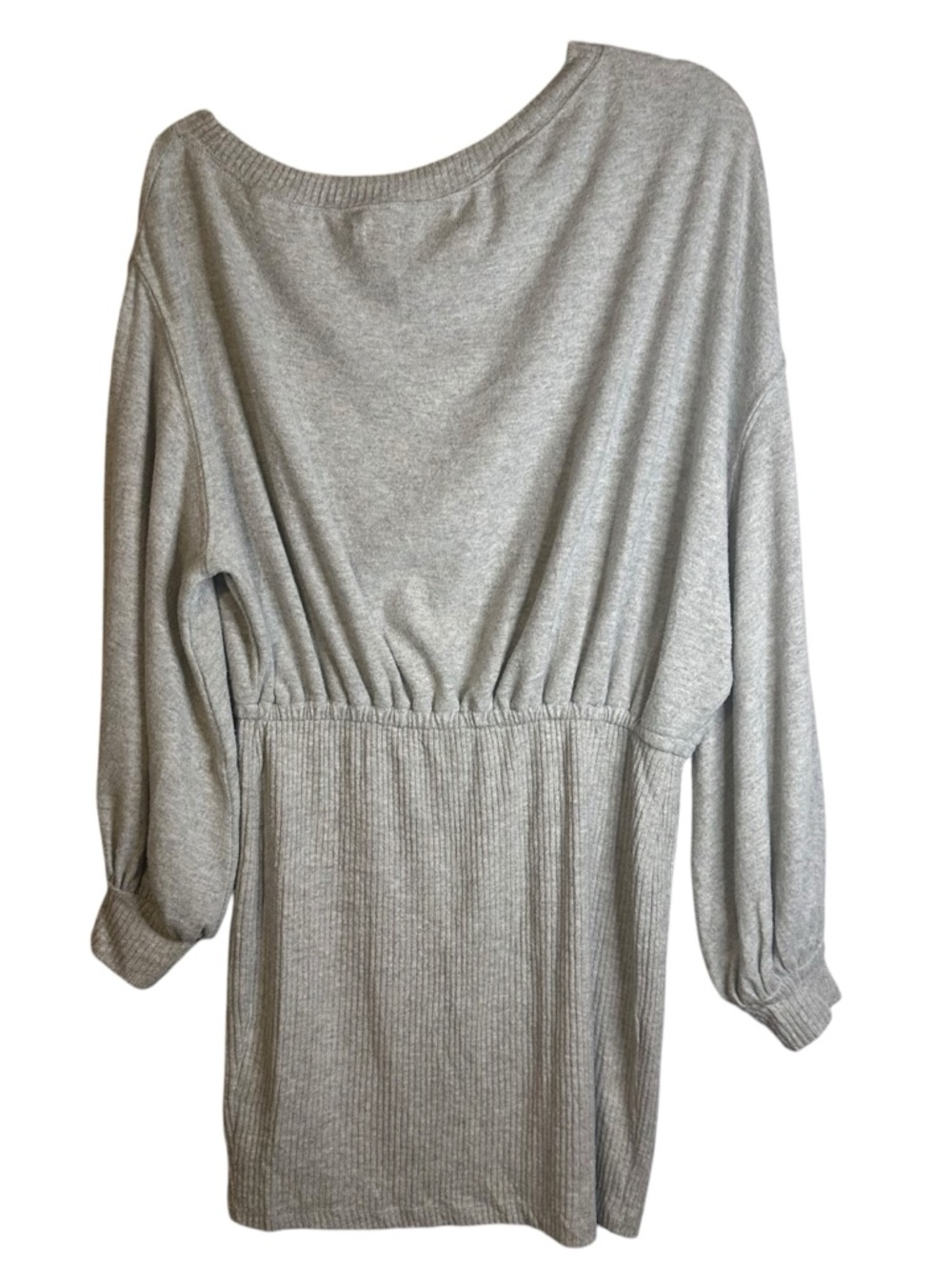 Free People Beach Last Call Mini Dress Gray Medium Slouchy OB1245568 Cozy Soft - Picture 7 of 13
